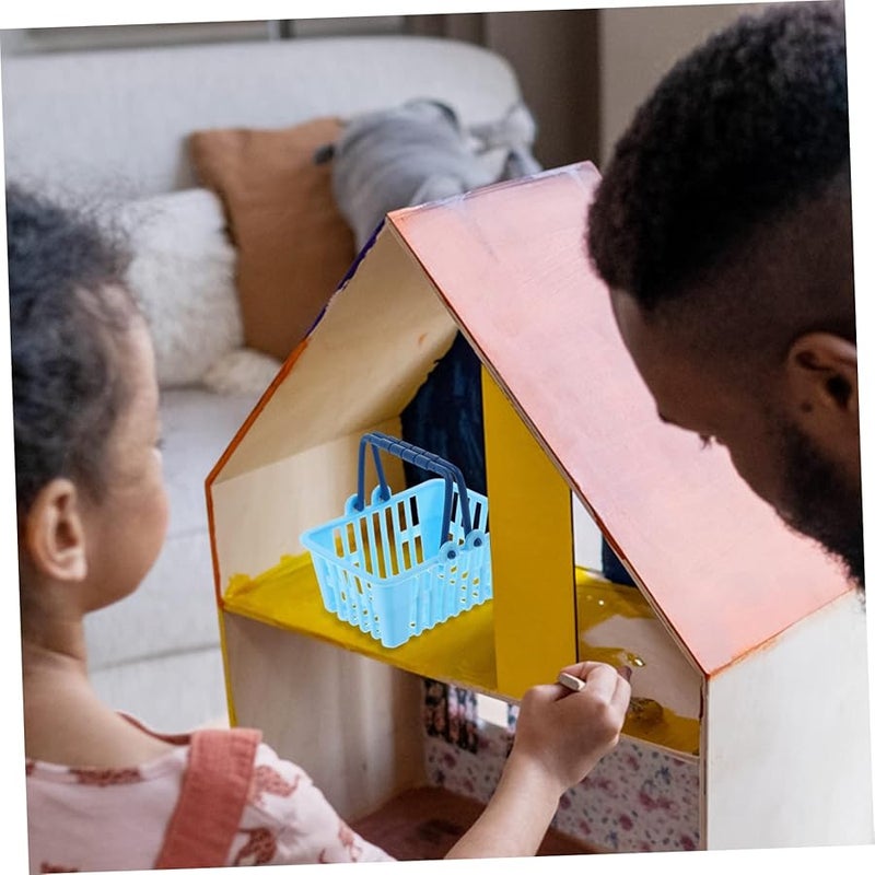 20 قطعة من مجموعة سلة التسوق المصغرة لتخزين المنزل والمكتب وديكور لعب الأدوار - Image 2